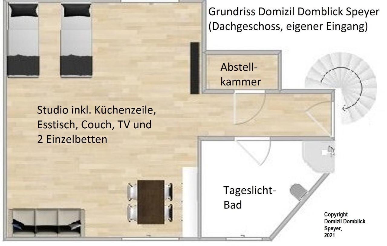 Domizil Domblick Speyer City, Garage, 50M2 외부 사진