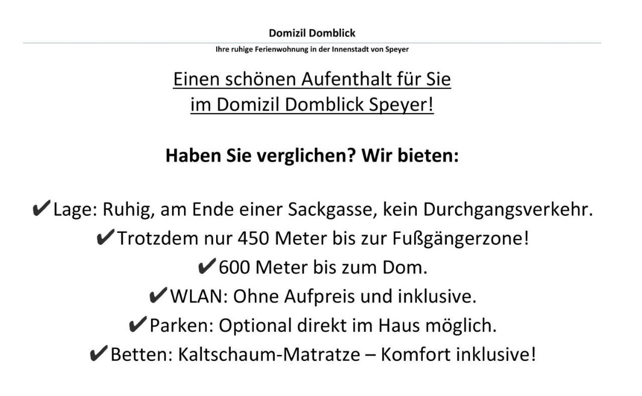 Domizil Domblick Speyer City, Garage, 50M2 외부 사진